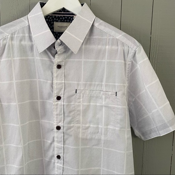 7 Diamonds Liquidator Check Short Sleeve Button Up - Picture 3 of 7